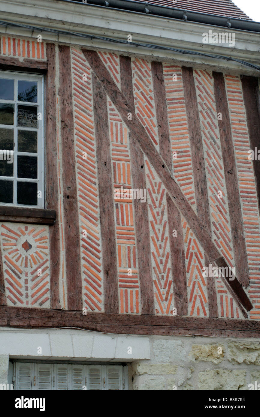 DETAILS DER VERNACULAR GEBÄUDE STIL AMBOISE LOIRE FRANKREICH Stockfoto