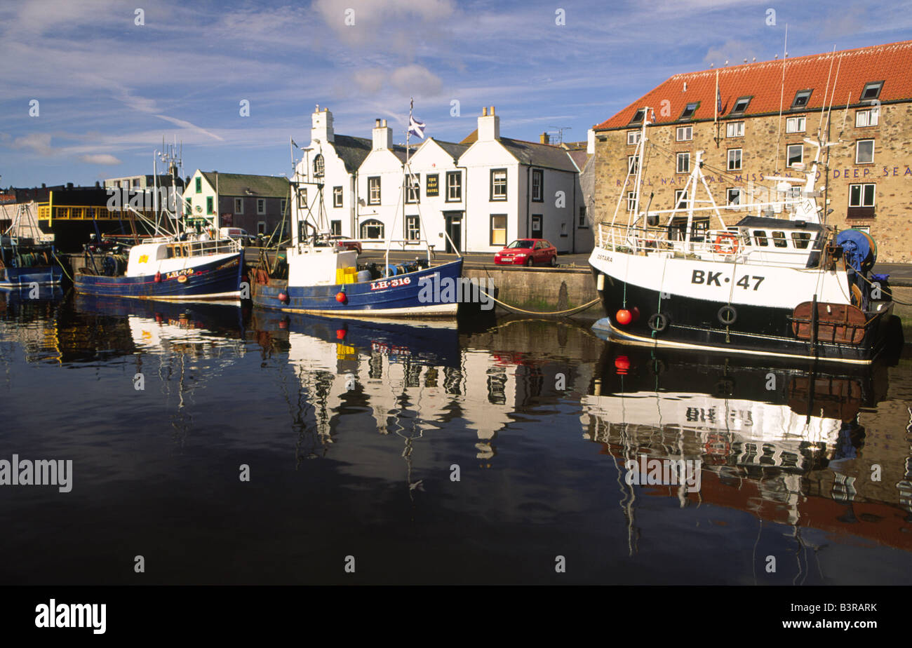 Die malerische Fischerdorf Eyemouth auf die Berwickshire Küste schottischen Grenzen Scotland UK Stockfoto