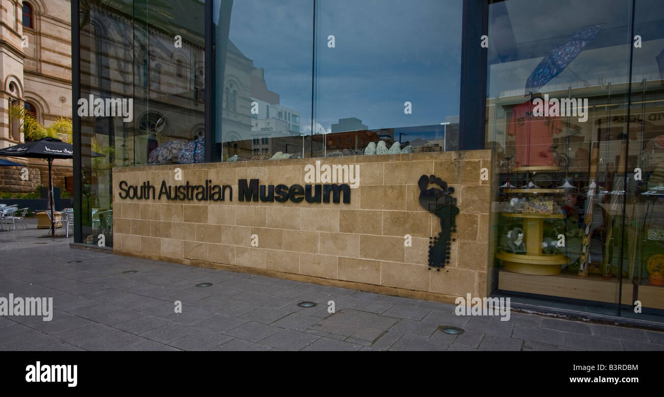 Vorderseite des Museum Shop South Australian Museum North Terrace Adelaide Süd Australien Stockfoto