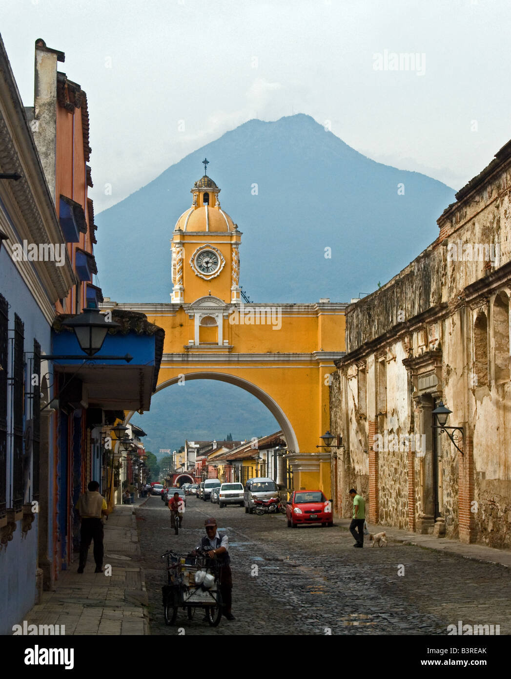 Straßenhändler in Antigua, Guatemala Stockfoto