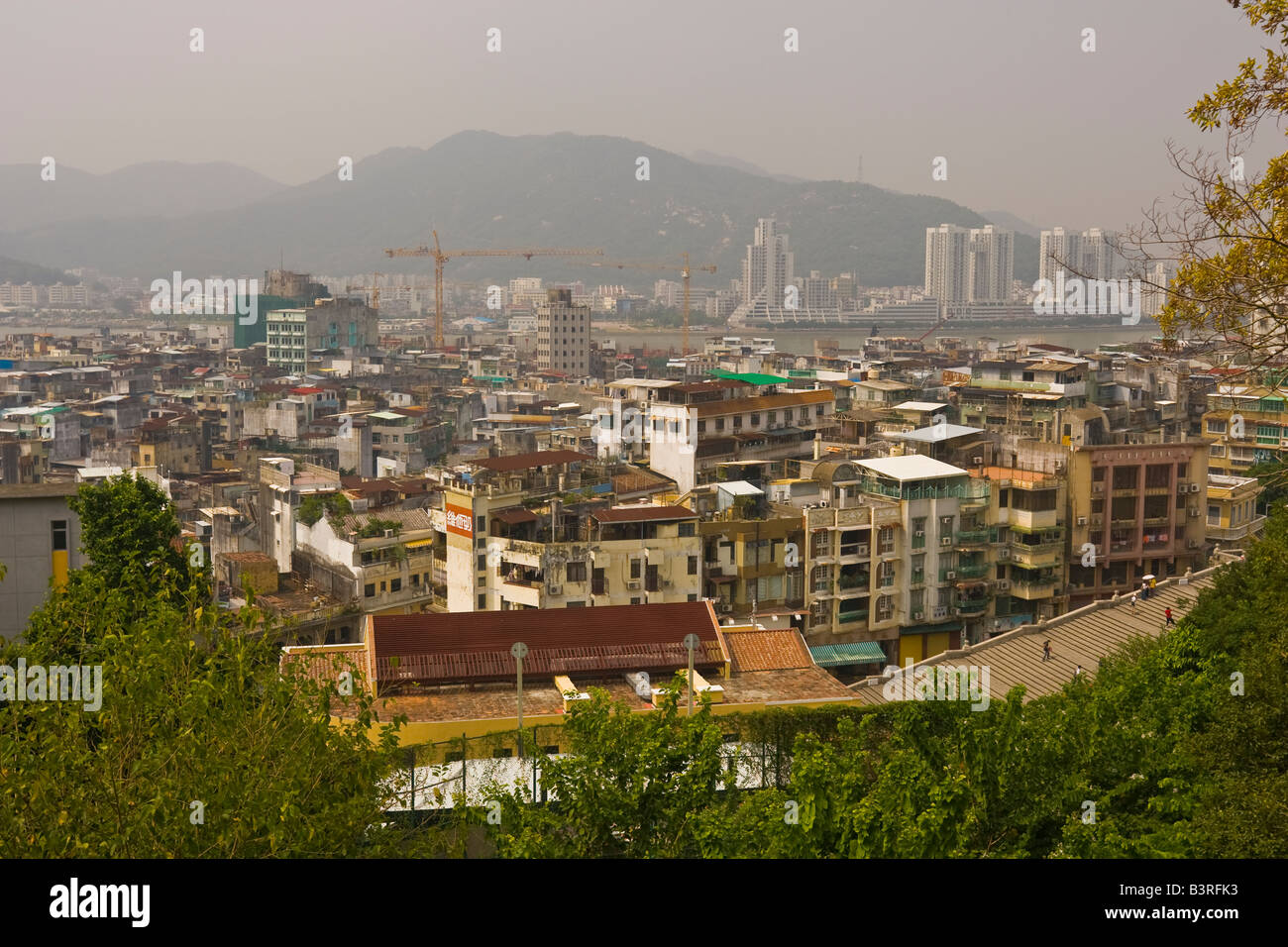 MACAU CHINA dicht besiedelte Stadtlandschaft von Macau Stockfoto