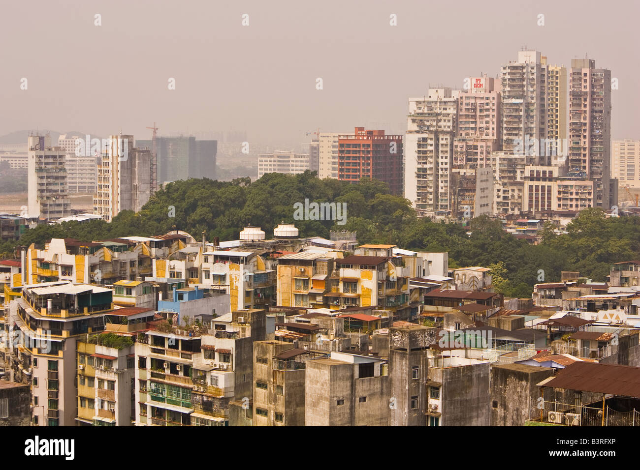 MACAU CHINA dicht besiedelte Stadtlandschaft von Macau Stockfoto
