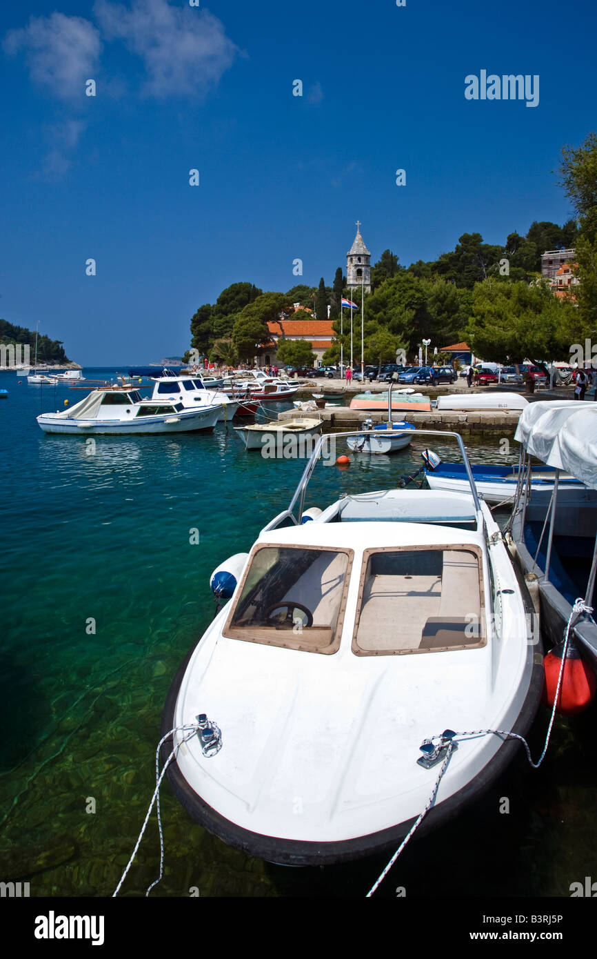 Cavtat Zupa Bay in der Nähe von Dubrovnik Kroatien Stockfoto