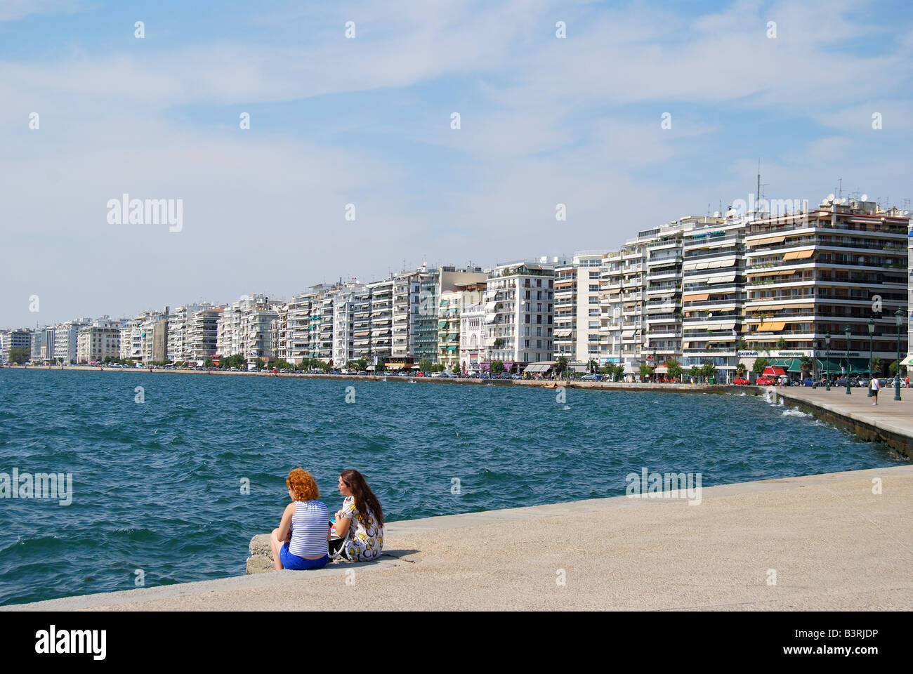 Stadt-Uferpromenade, Thessaloniki, Chalkidiki, Zentralmakedonien, Griechenland Stockfoto
