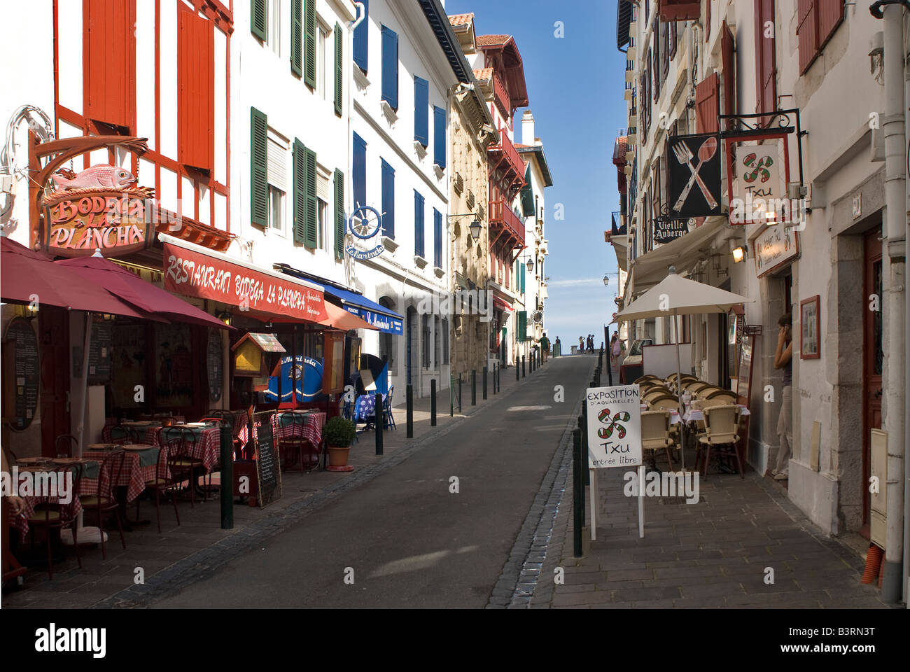 St. Jean de Luz Dorf Pays Basque Stockfoto