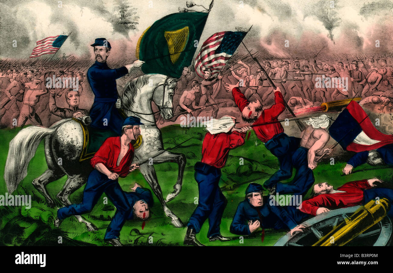 Oberst Michael Corcoran in der Schlacht von Bull Run USA Bürgerkrieg Stockfoto