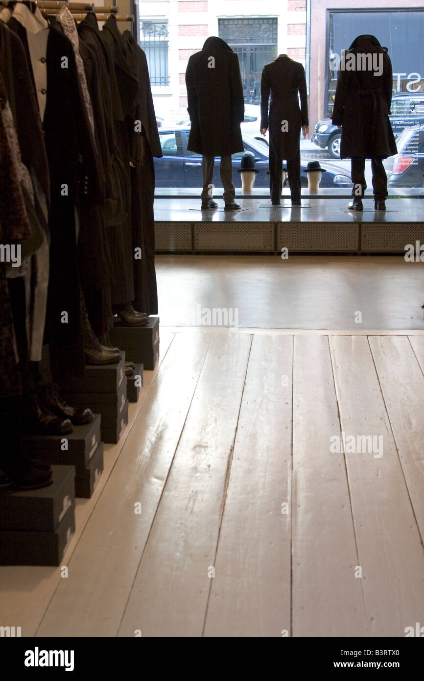 High-End trendige unabhängige Modeboutique "Stijl" in der modischen rue Antoine Dansaert in Brüssel Belgien Stockfoto