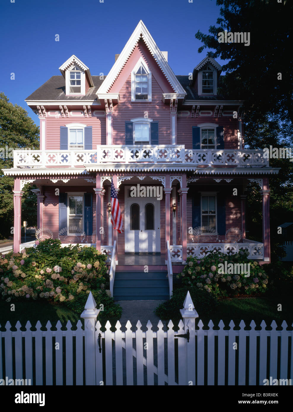 Architektur im viktorianischen Stil ist häufig in der Seaside Resort Stadt Cape May, New Jersey, USA Stockfoto