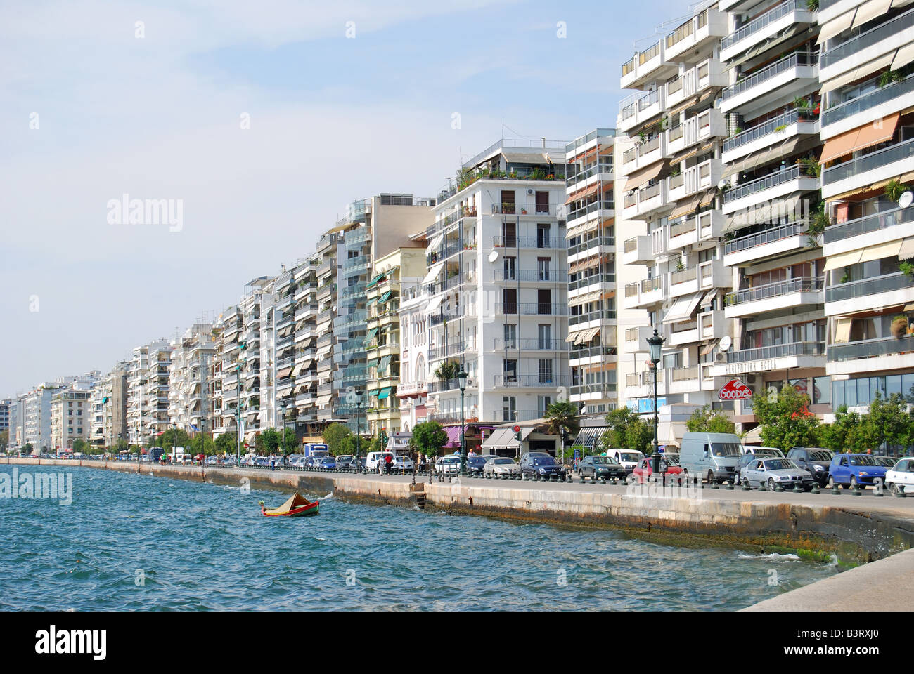 Stadt-Uferpromenade, Thessaloniki, Chalkidiki, Zentralmakedonien, Griechenland Stockfoto