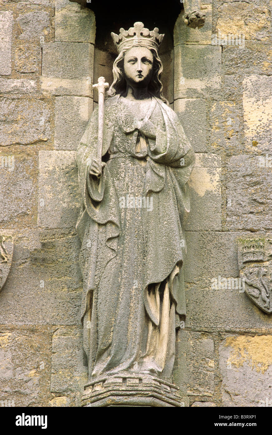 Harby Nottinghamshire Königin Eleanor Statue Cross englischen Ehefrau von Henry 2. Geschichte Steinbildhauen England UK Stockfoto