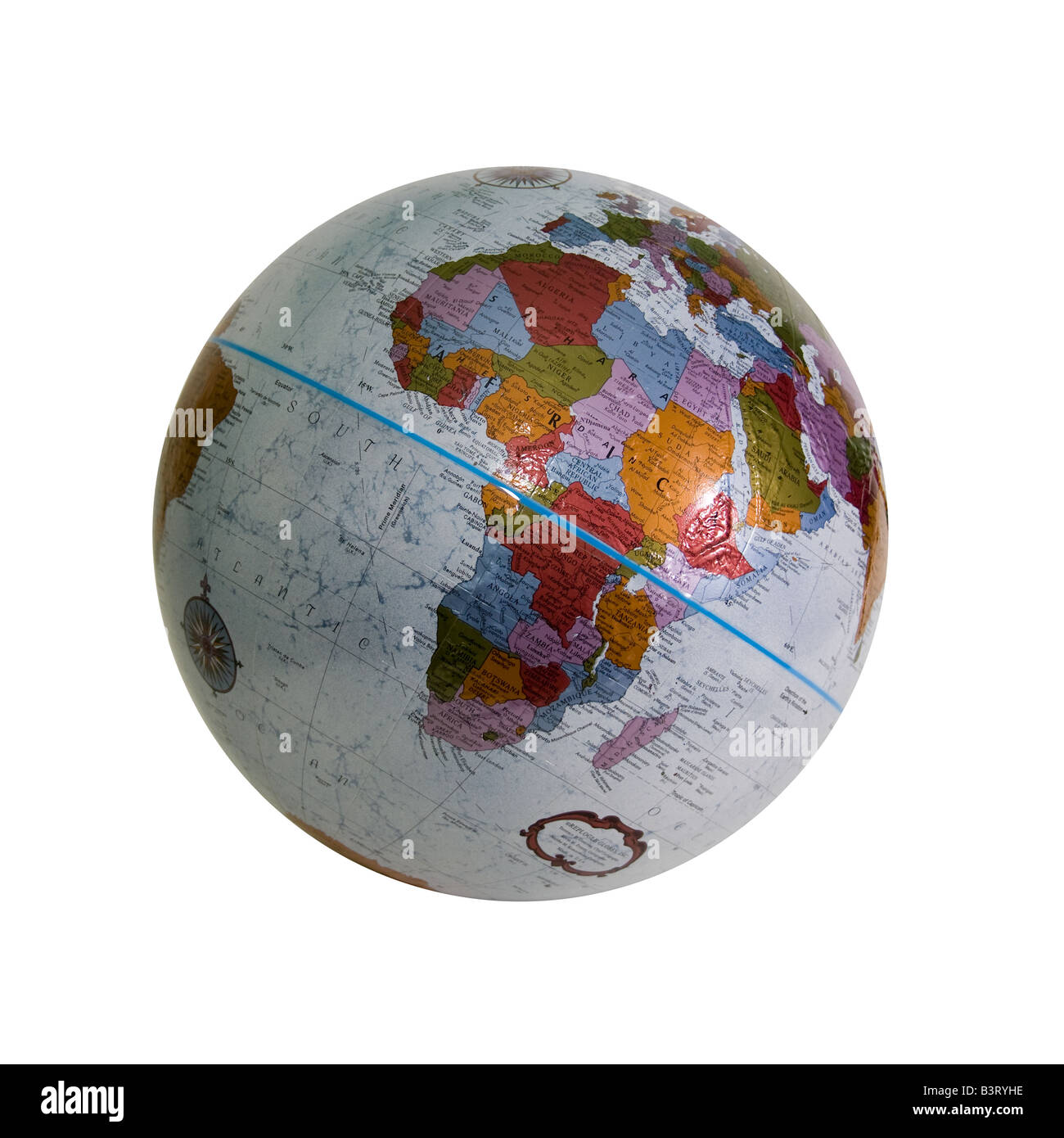 Ein Silo-Bild der Erde zeigt den afrikanischen Kontinent. Ausschnitt. Stockfoto