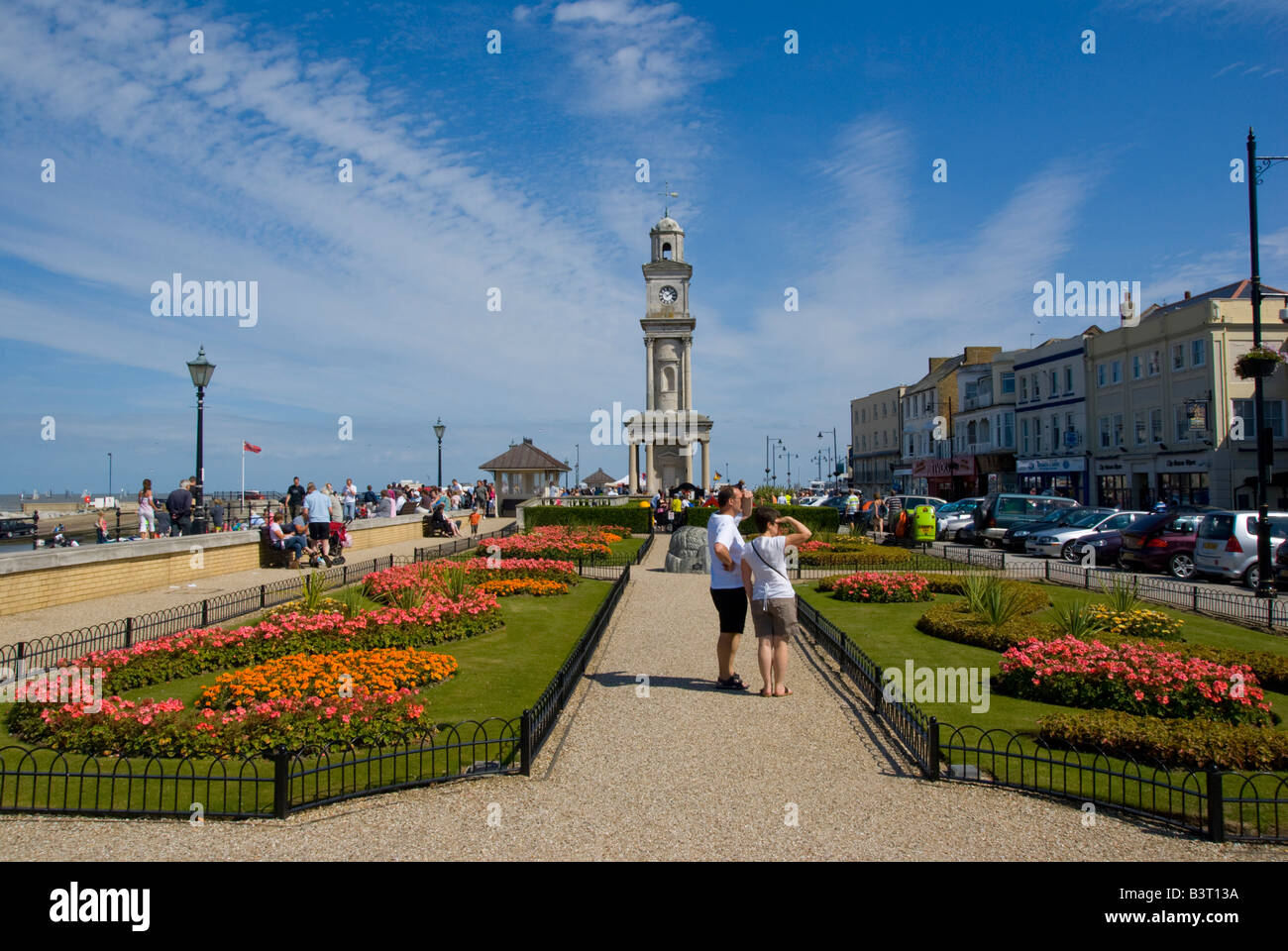 Europa Großbritannien England kent Herne Bay 2007 Gärten clocktower Stockfoto