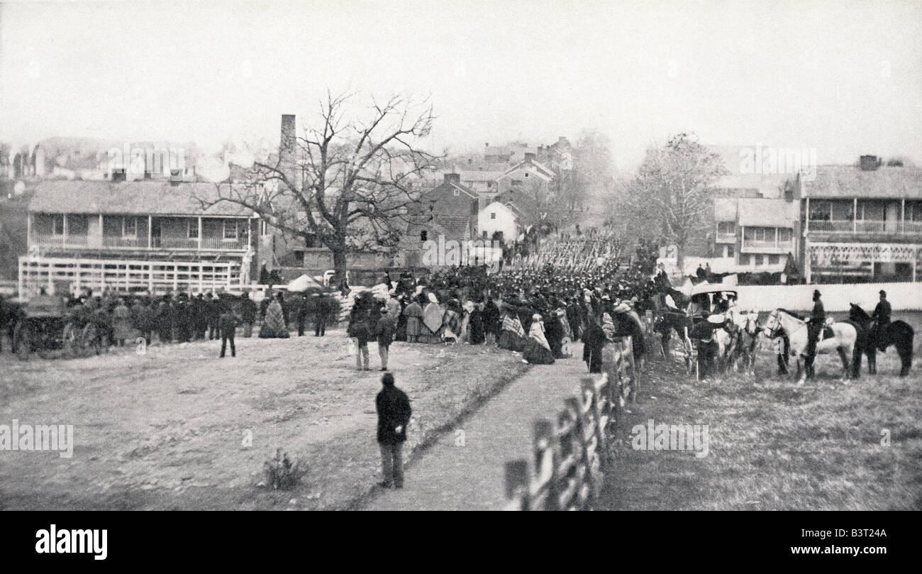 Gettysburg am Tag von Lincolns Adresse Stockfoto