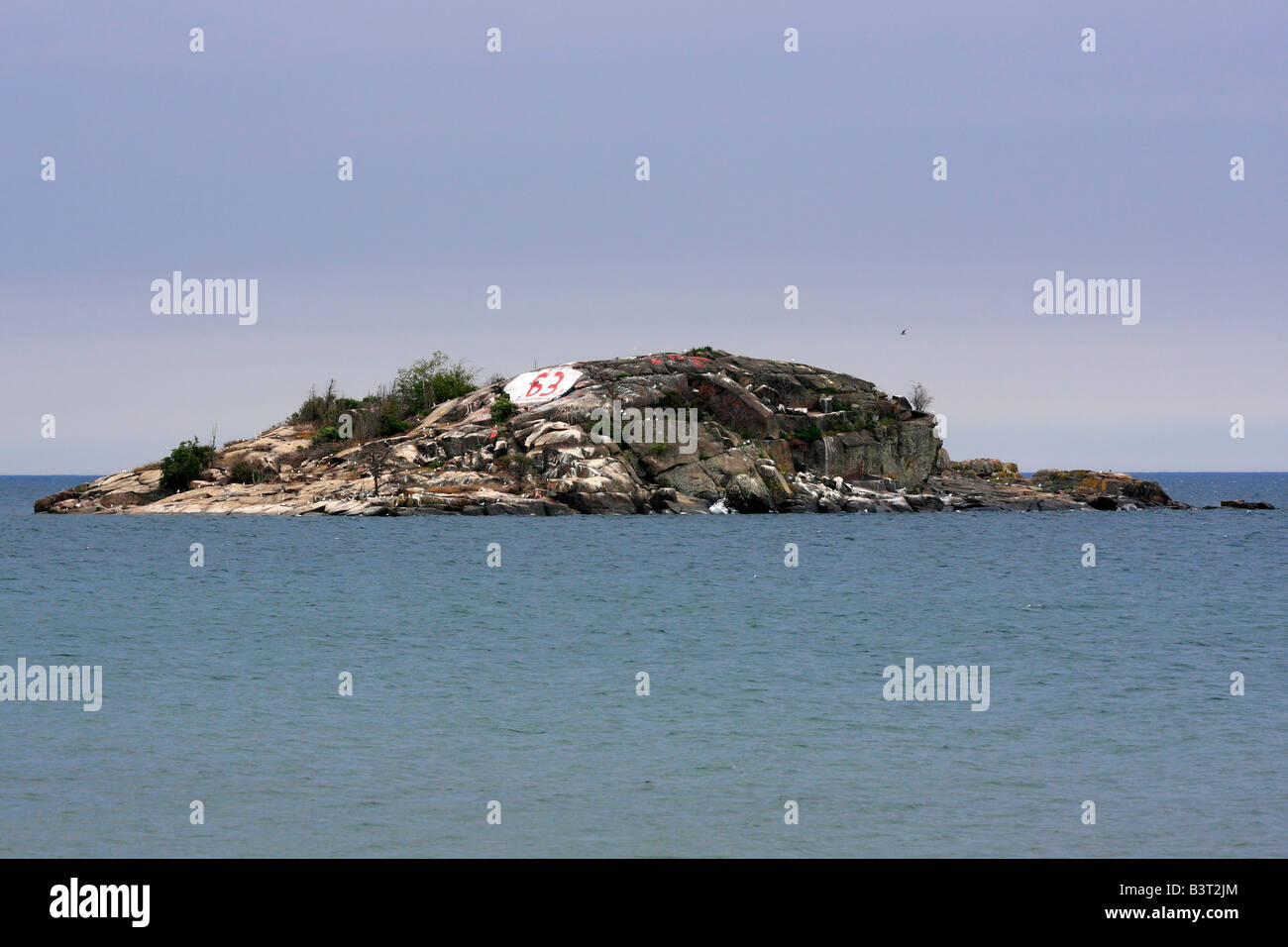 Marquette Michigan Upper Peninsula bis zum Lake Superior von oben, niemand horizontal in den USA, hochauflösend Stockfoto