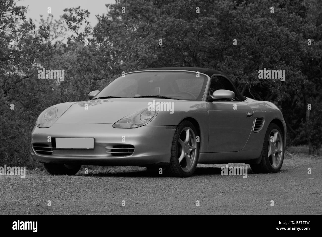 deutsche Sportwagen - in schwarz und weiß Stockfoto