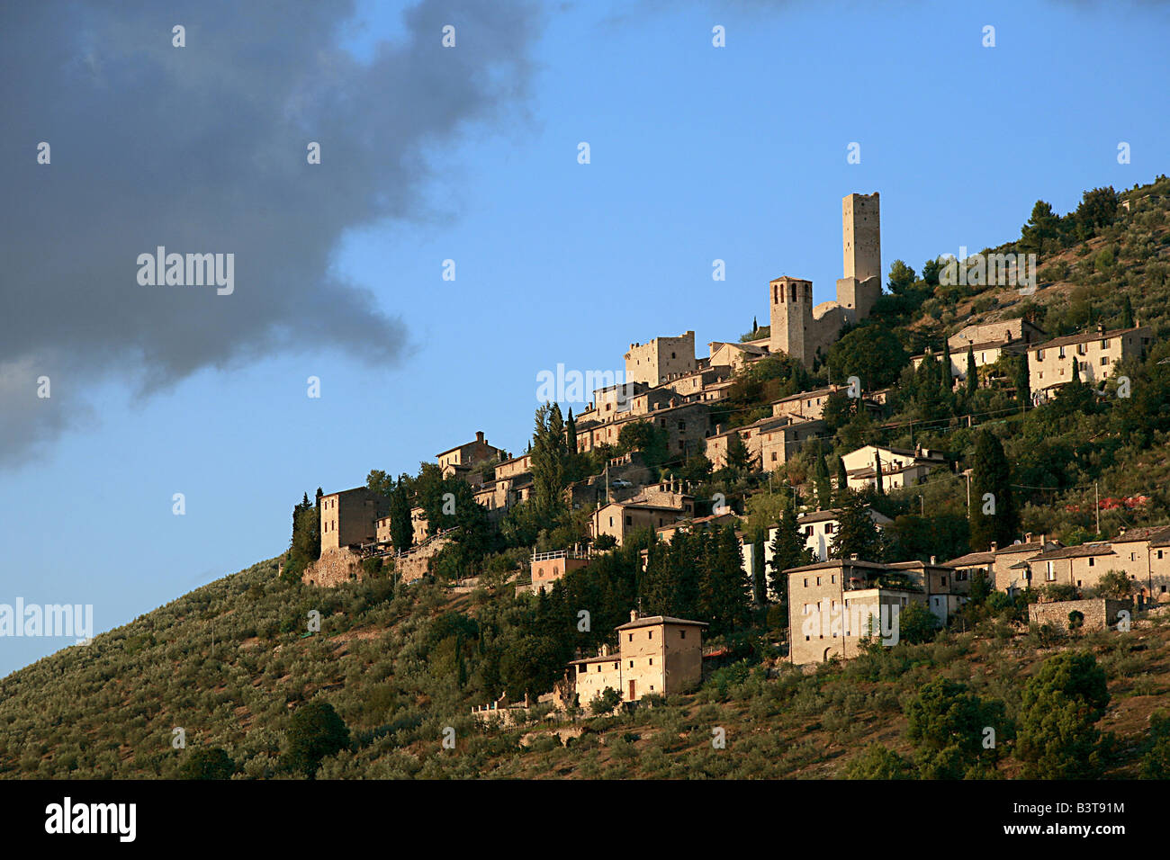 Stadtbild, San Benedetto Vecchio, Umbrien, Italien Stockfoto