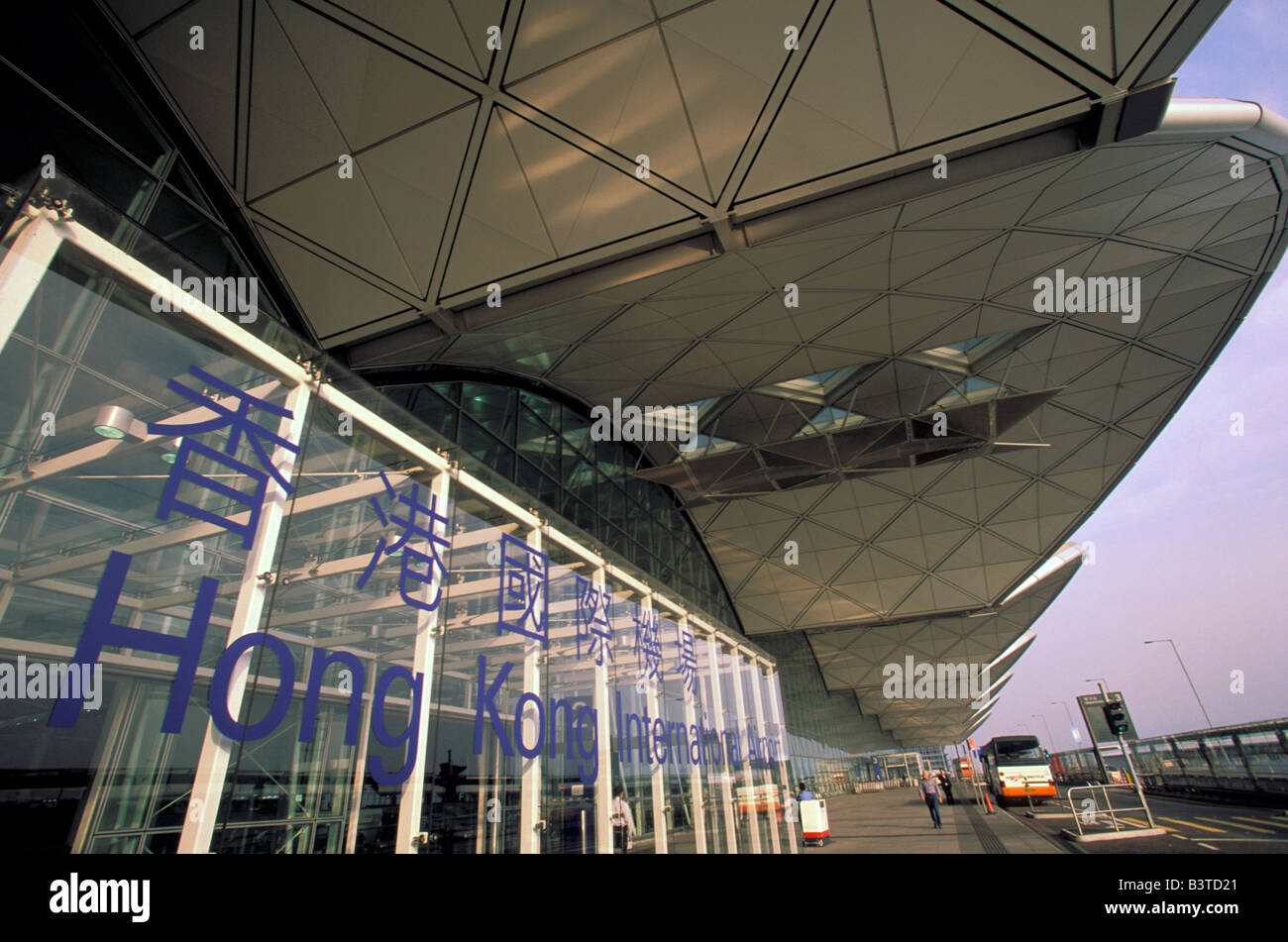 Asien, Hong Kong. Flughafen Hongkong Chek Lap Kok. Stockfoto