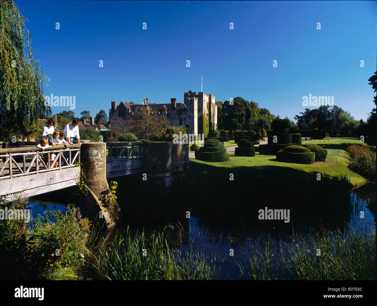 England, Kent, Edenbridge. Hever Castle. 13. Jahrhundert romantische Burg einmal Kindheit Zuhause von Anne Boleyn. Stockfoto