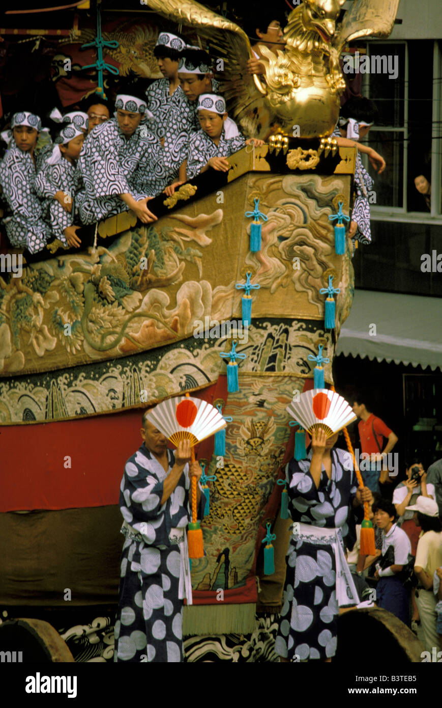 Japan, Kyoto. Gion Festival Schwimmer. Stockfoto