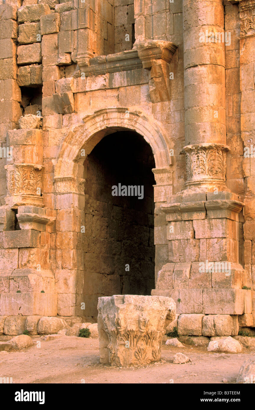 Asien, Jordan, Jerash. Bogen der Truimph. Stockfoto