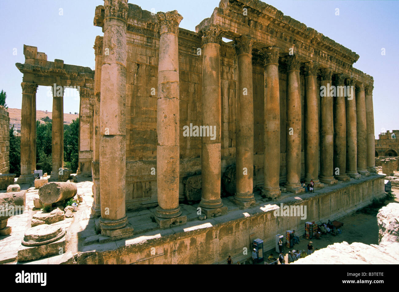 Asien, Libanon, Baalbek. Tempel des Jupiter. Stockfoto