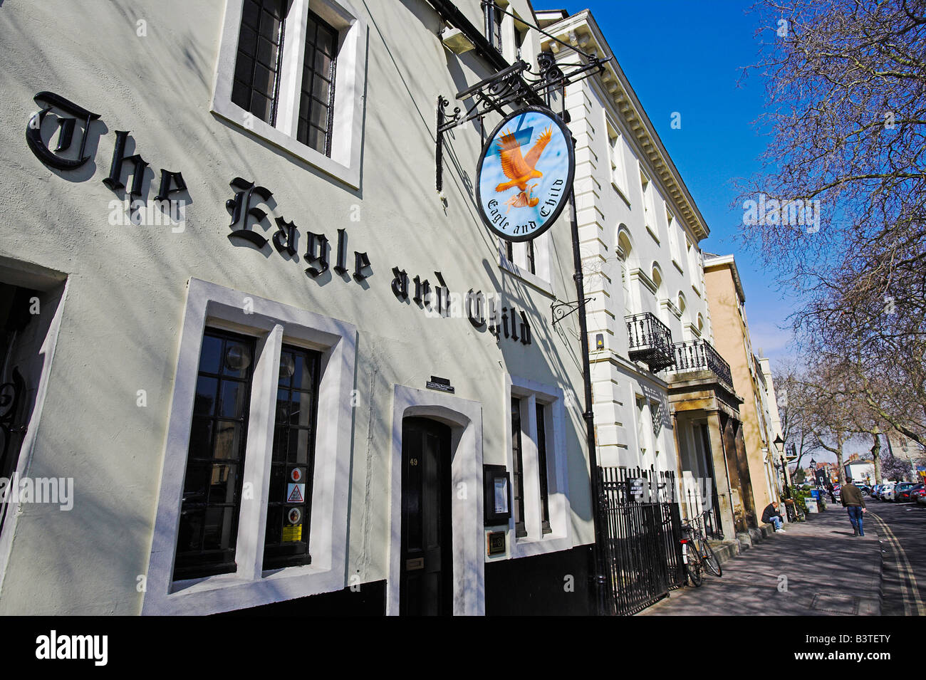 England, Oxford. Der Adler und Kind Pub. CS Lewis und JRR Tolkien würde in den 1950er und 1960er Jahren hier treffen sich zusammen mit ihrem literarischen Freundeskreis bekannt als "The Inklings" zu lesen und diskutieren ihre neueste Arbeit, einschließlich die Chroniken von Narnia und The Lord of the Rings. Stockfoto