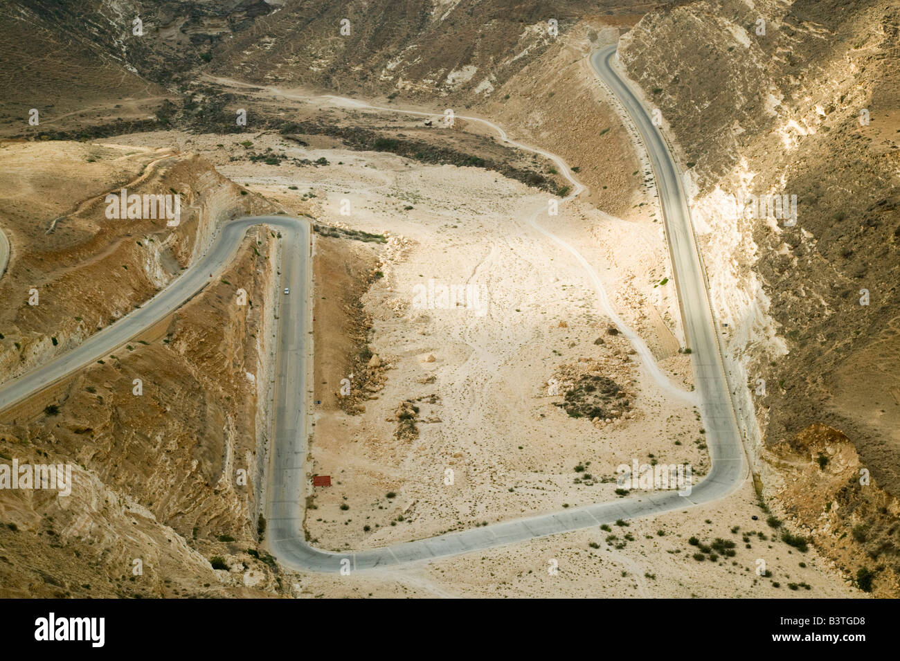 Oman, Region Dhofar, Al Mughsail. Sarfait Offroad-Landschaft Stockfoto