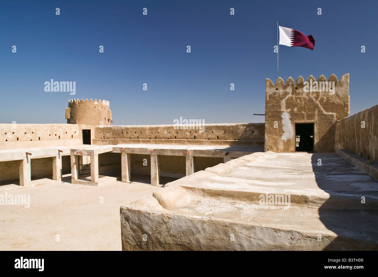 Katar, Al-Zubarah. Al-Zubara Fort (b.1938) jetzt Al Zubara Regionalmuseum Stockfoto