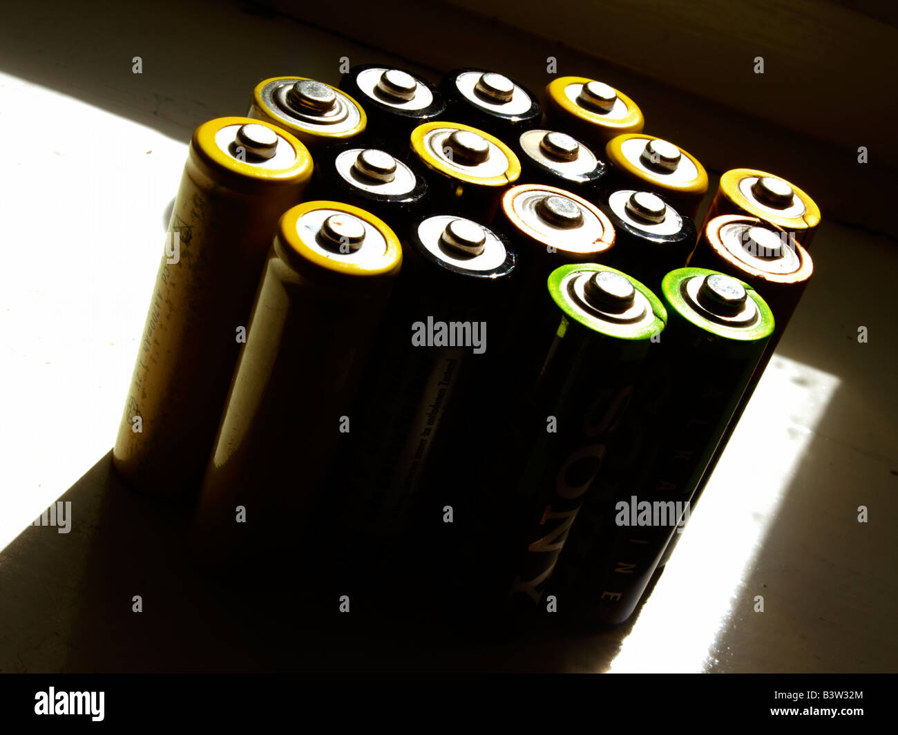 Wiederaufladbare Batterien Stockfoto
