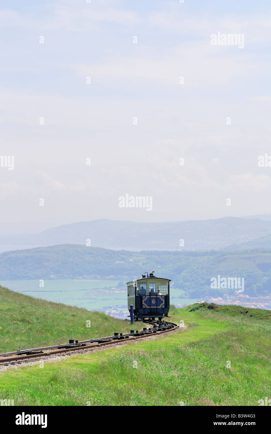 Der Great Orme Straßenbahn in Llandudno Nord-Wales Stockfoto