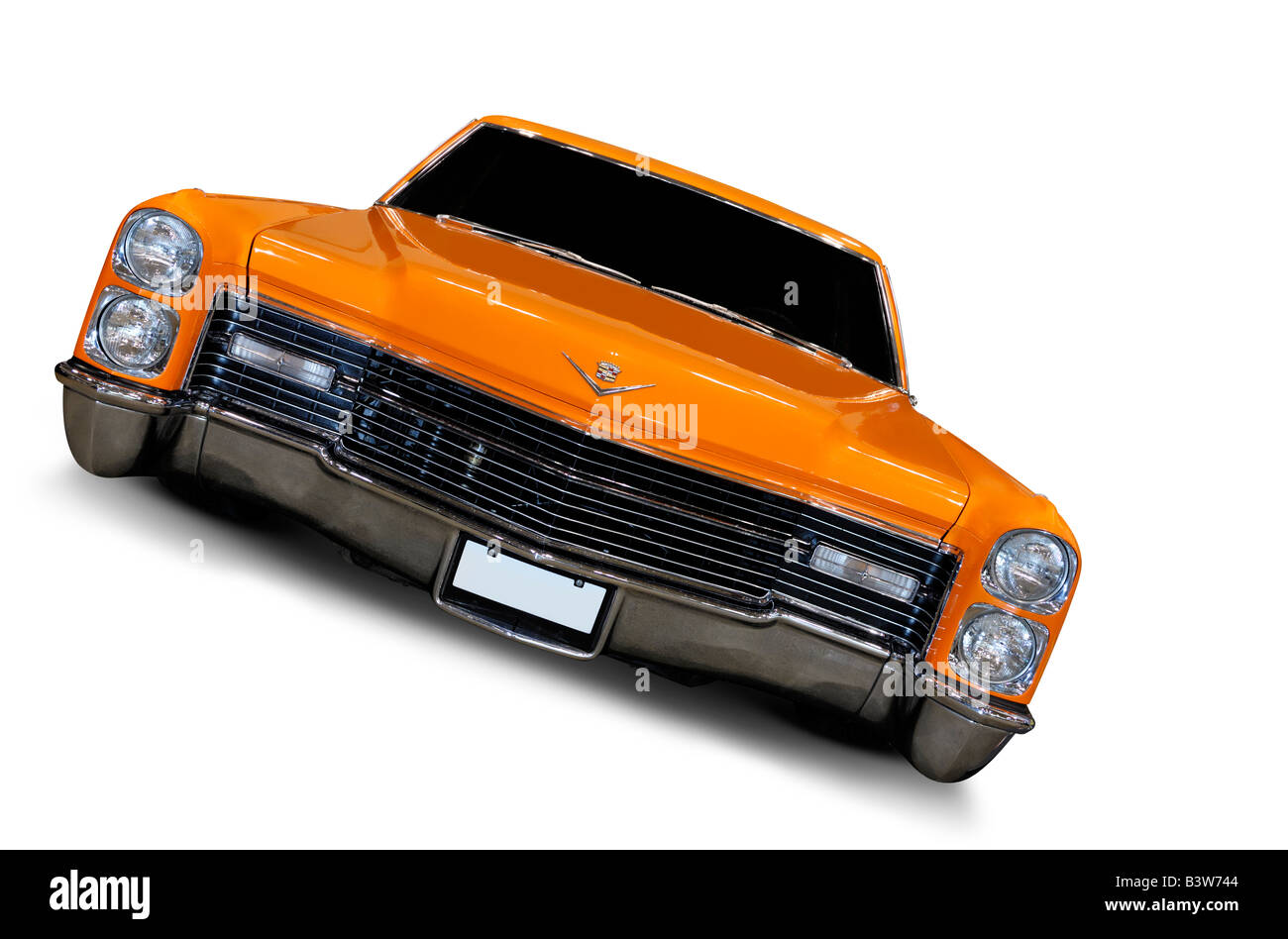 Führerschein verfügbar unter MaximImages.com - Orange 1967 Lowrider Cadillac Coupe DeVille Stockfoto