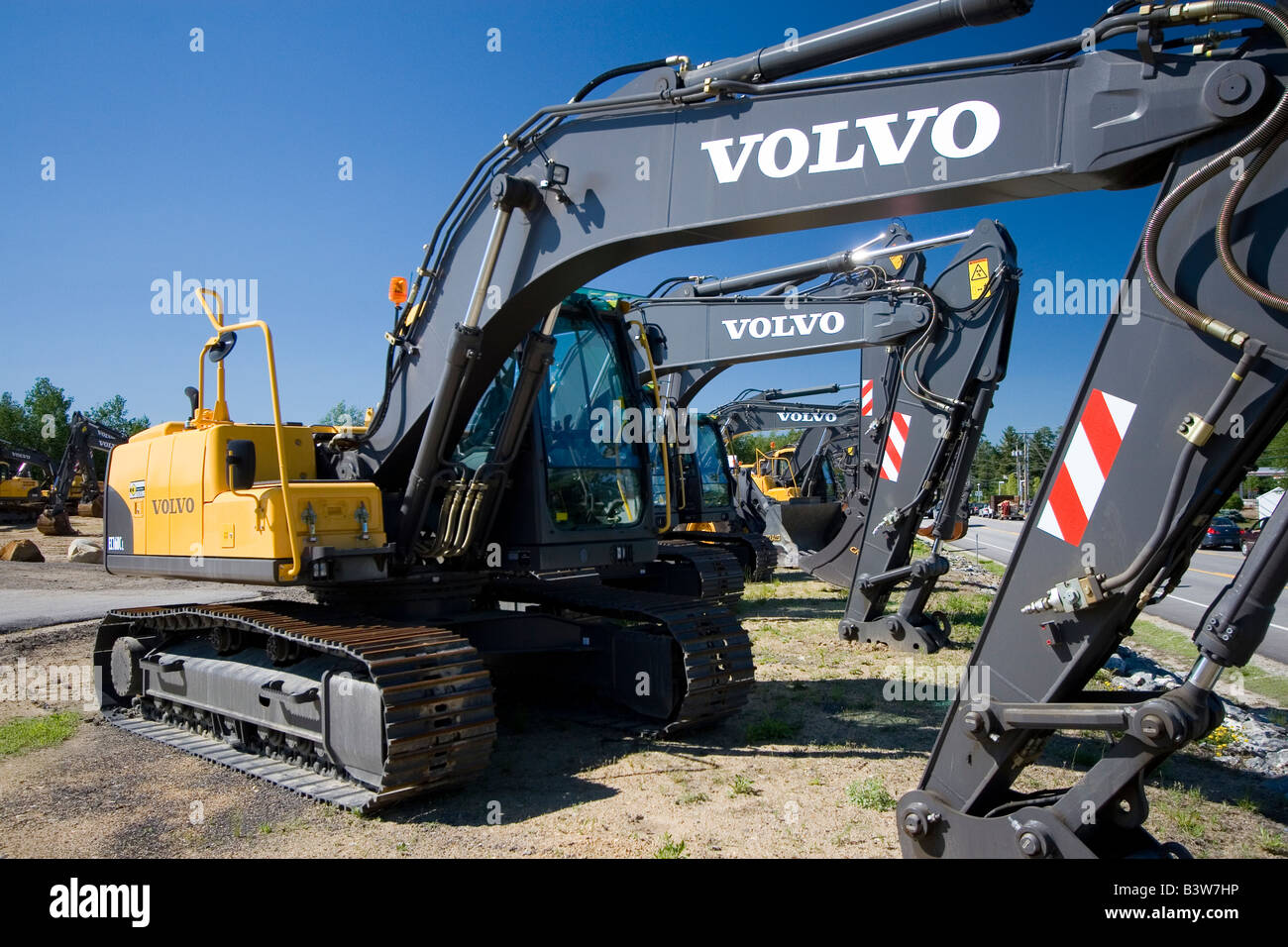 Volvo Bagger. Stockfoto