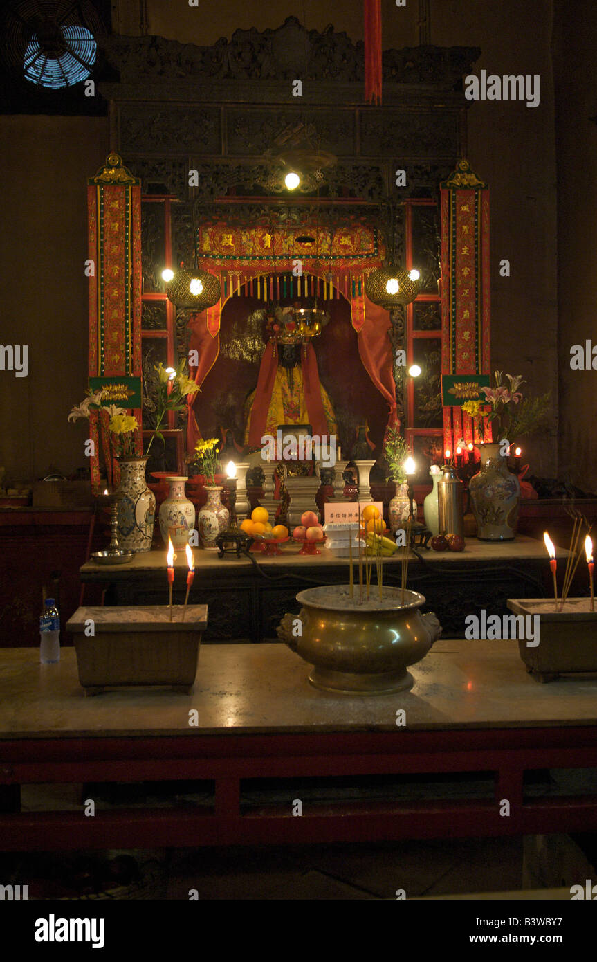 Man Mo Tempel, Hong Kong Stockfoto