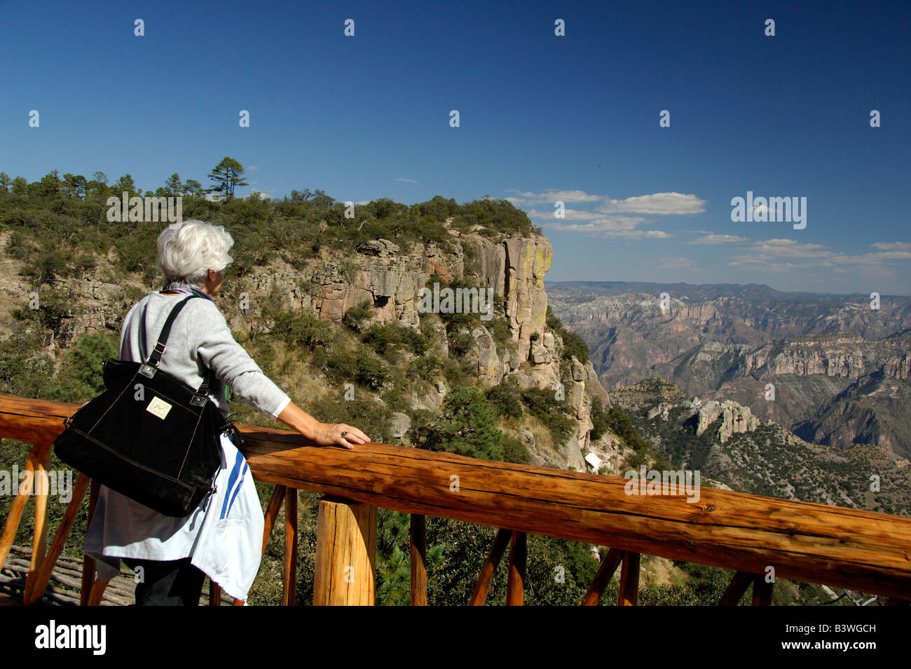 Mexiko, Chihuahua, Copper Canyon. Aussicht vom Hotel Mirador. PR. Stockfoto