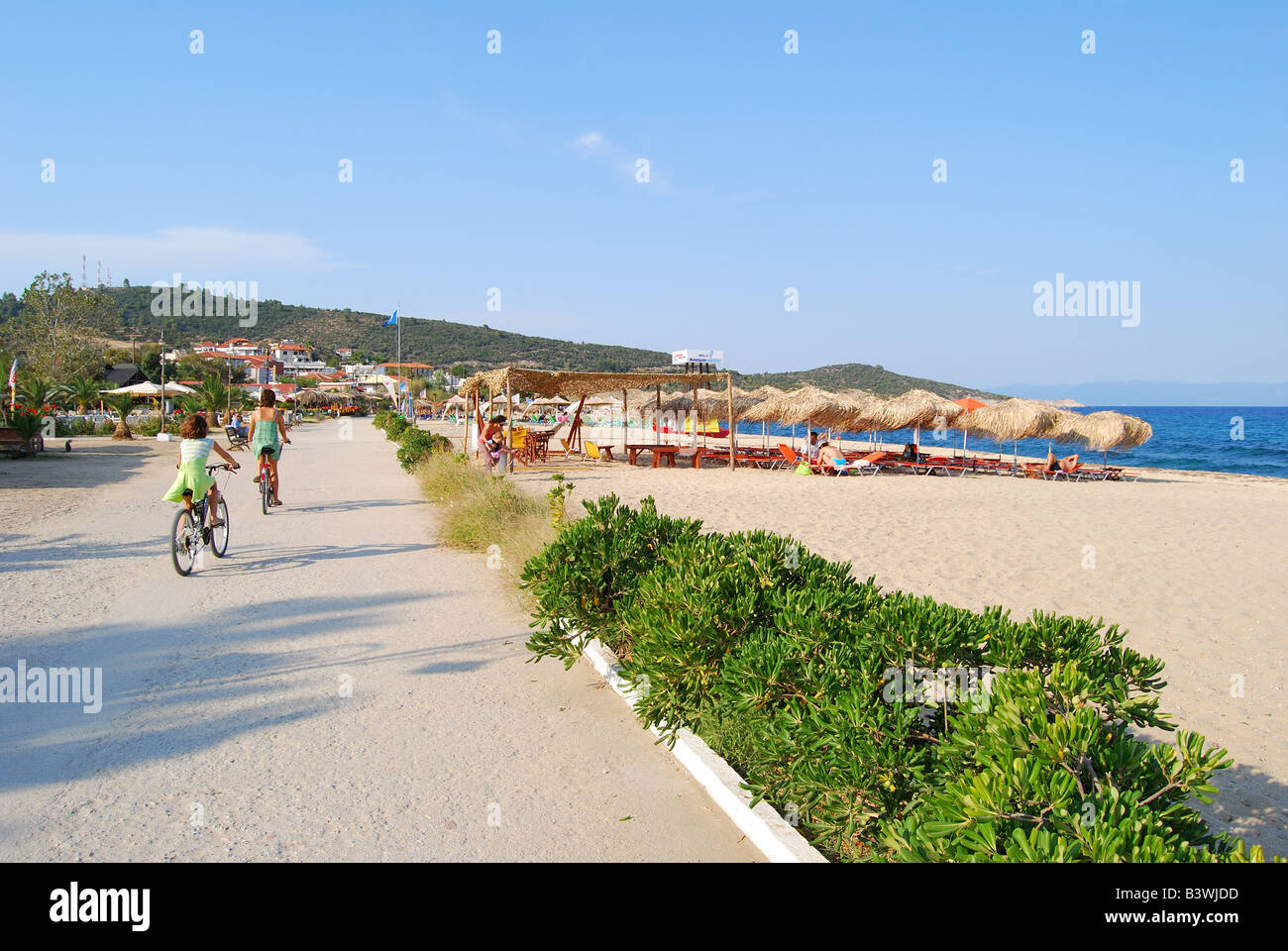 Sarti Beach, Sarti, Sithonia Halbinsel, Chalkidiki, Zentralmakedonien, Griechenland Stockfoto