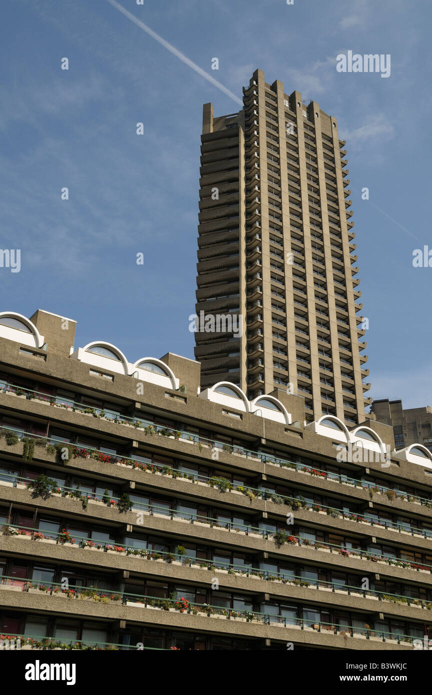 Wohnblocks im Barbican, London Stockfoto