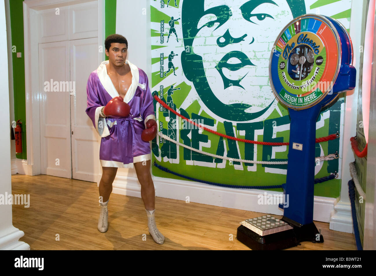Waxwork Modell von Muhammad Ali bei Madame Tussauds London, Großbritannien Stockfoto