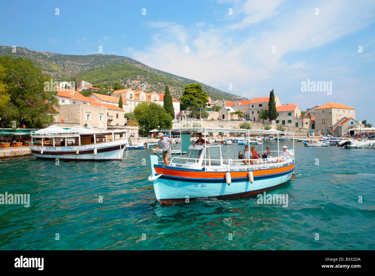 Hafen von Bol auf der Insel Brac, Kroatien, Osteuropa Stockfoto