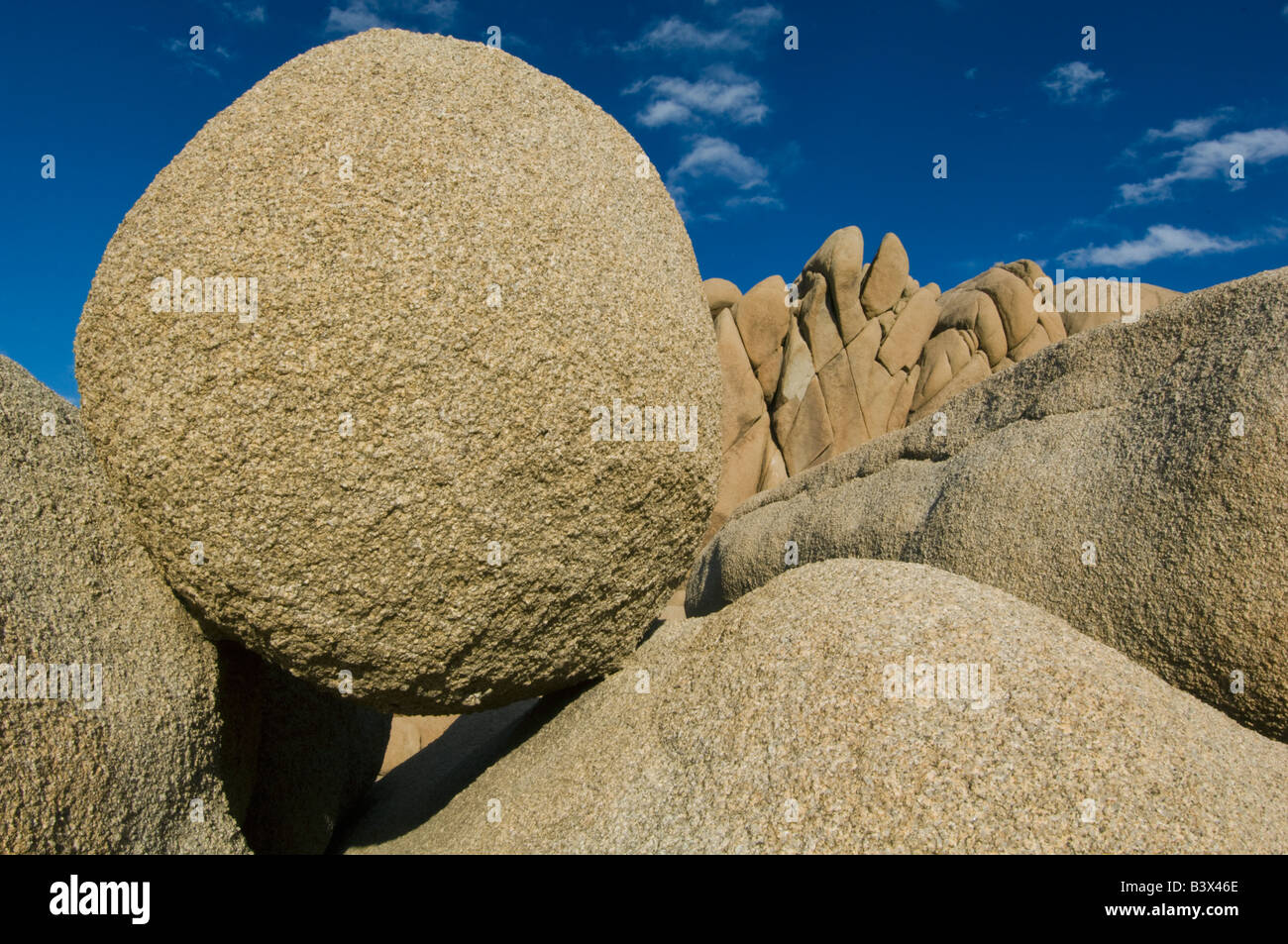 California Joshua Tree National Park markante Formen von Granitfelsen Stockfoto