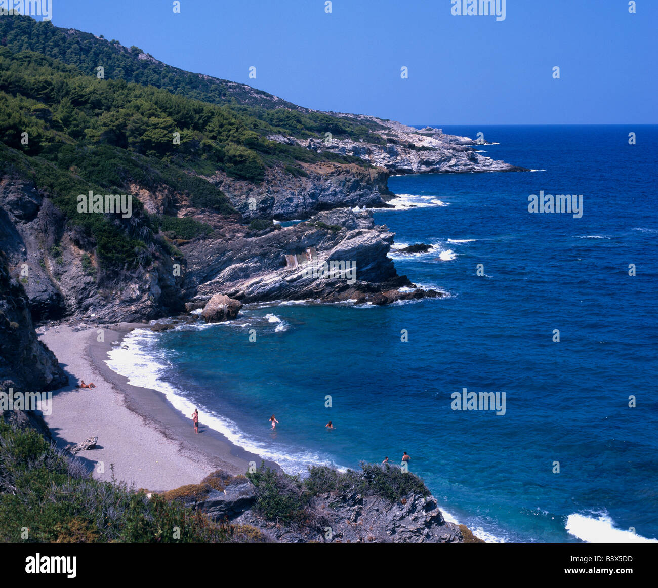 Strand Nord Skopelos griechische Inseln Griechenland Hellas Stockfoto