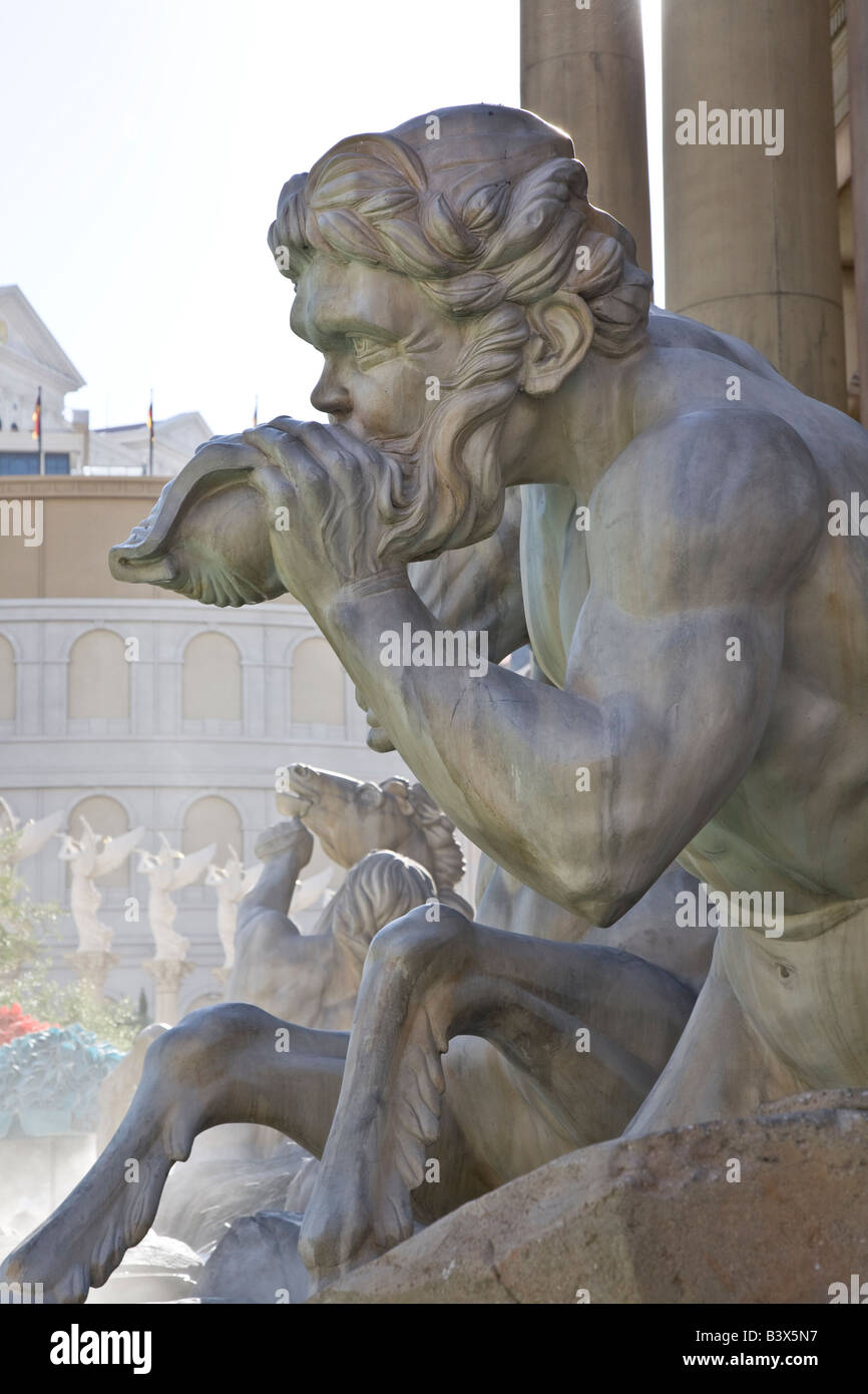 Detail eines Replikats Trevi-Brunnen im Caesars Palace Las Vegas Stockfoto