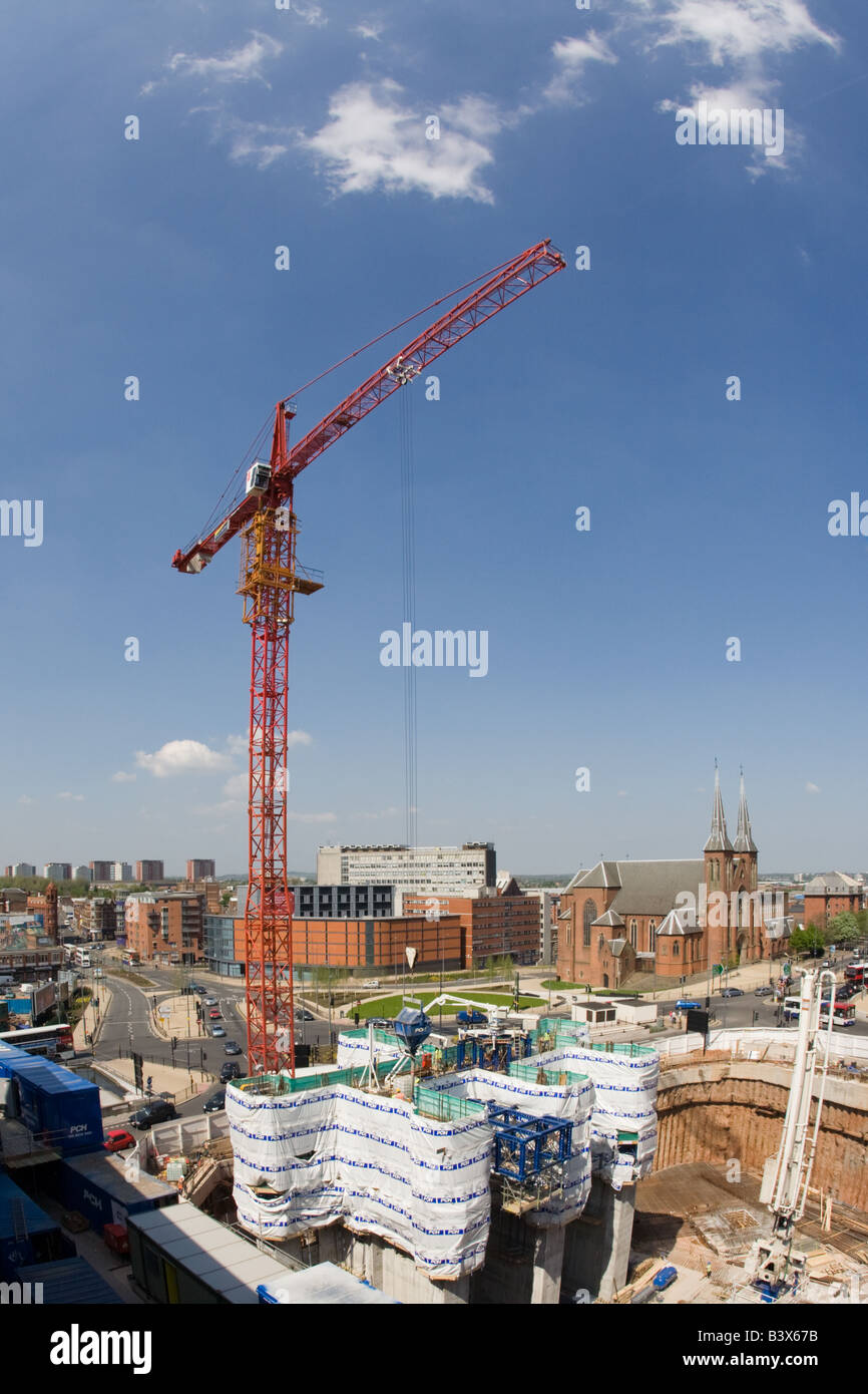 Contruction Snowhill Phase 3 als ist in langsam nach unten aufgrund der Kreditkrise Stockfoto