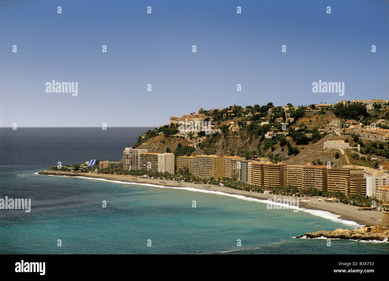 Resort Stadt Almunecar an der Costa Tropical Andalusien Provinz Granada Spanien Stockfoto