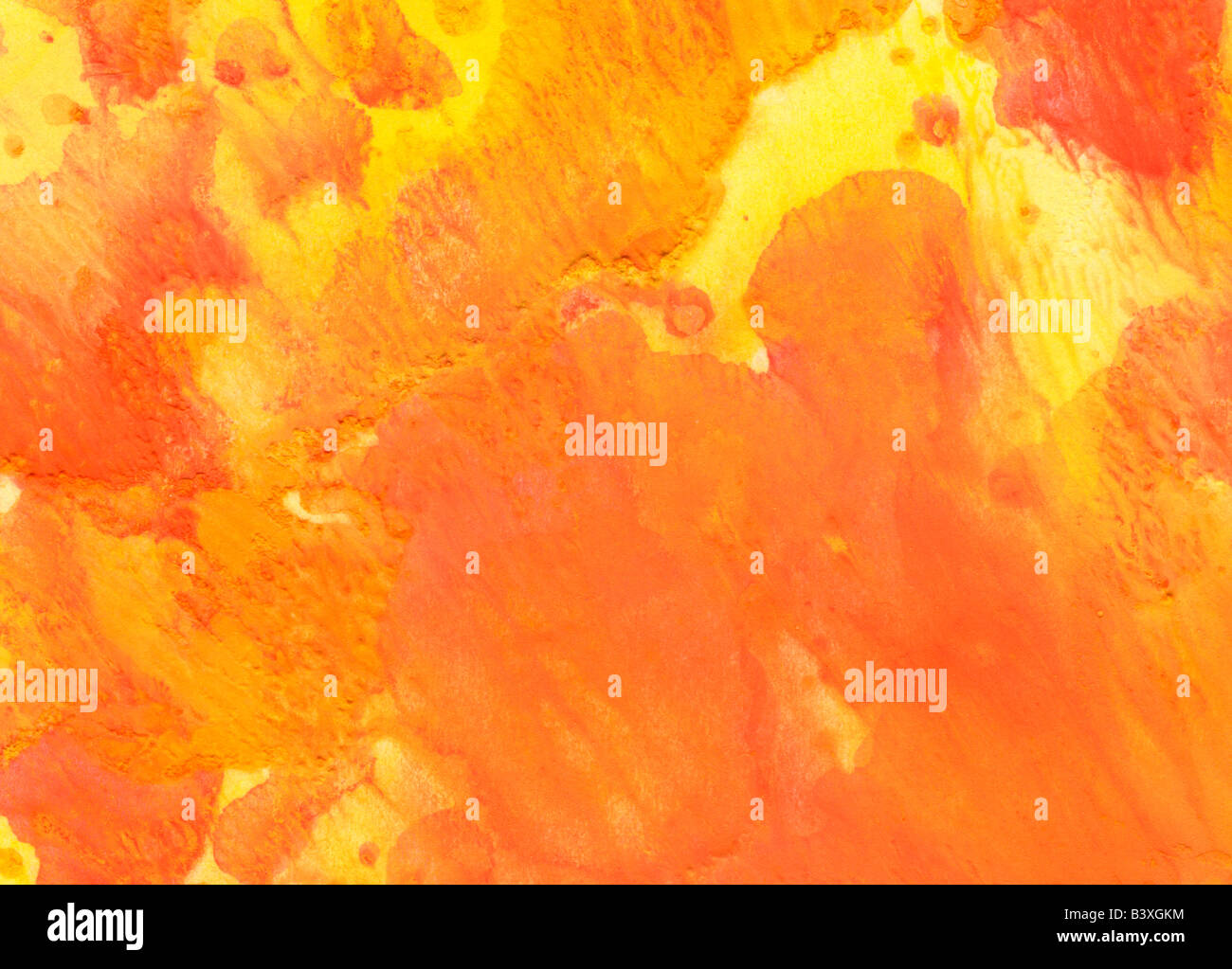 Orange gelb Aquarell waschen Hintergrund Stockfoto