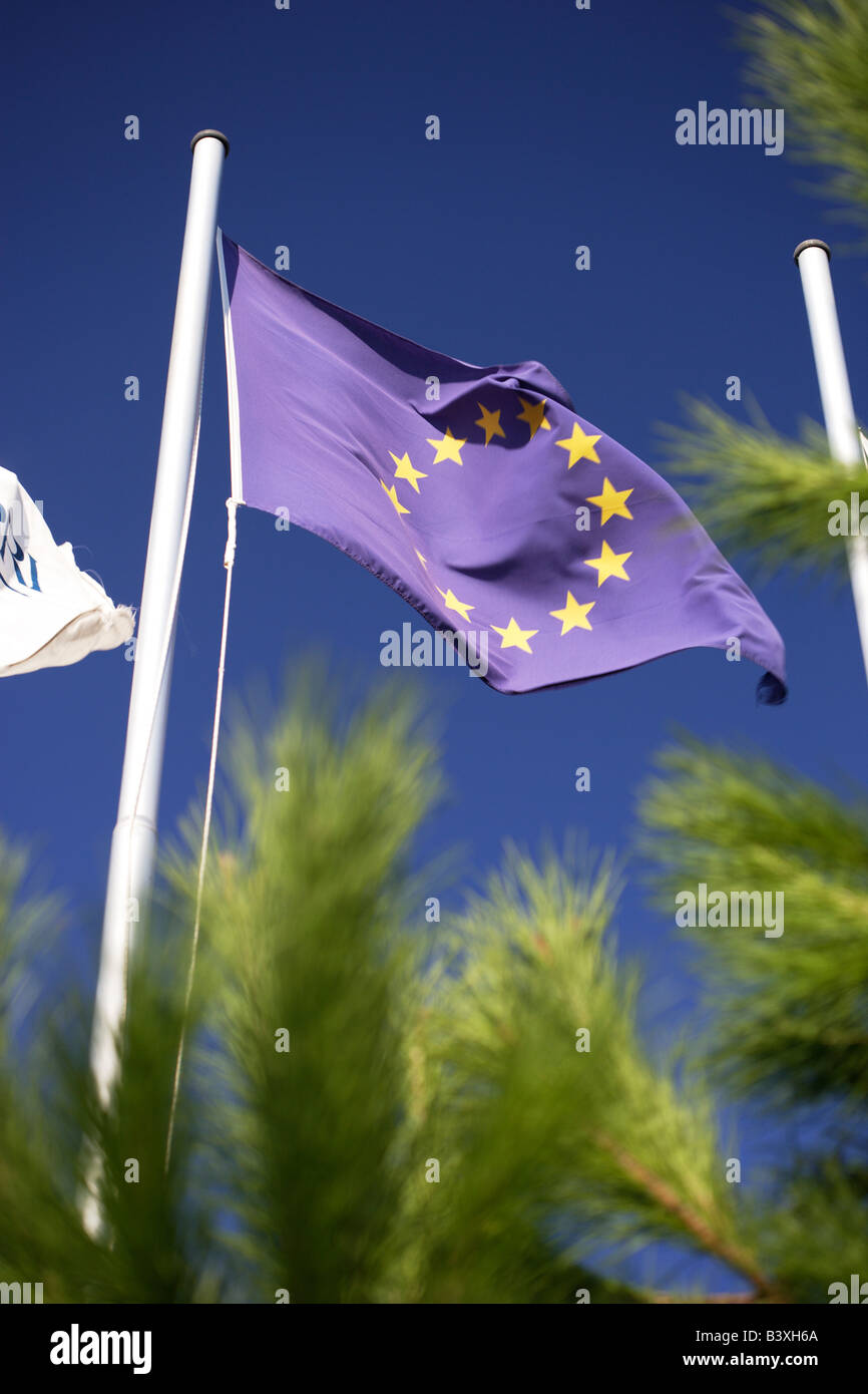 Flagge der Europäischen Union Stockfoto