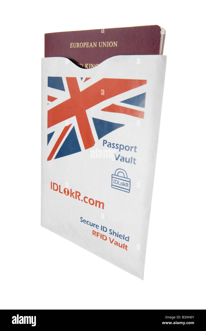 Reisepass-Cover so Chip nicht gescannt werden kann Stockfoto