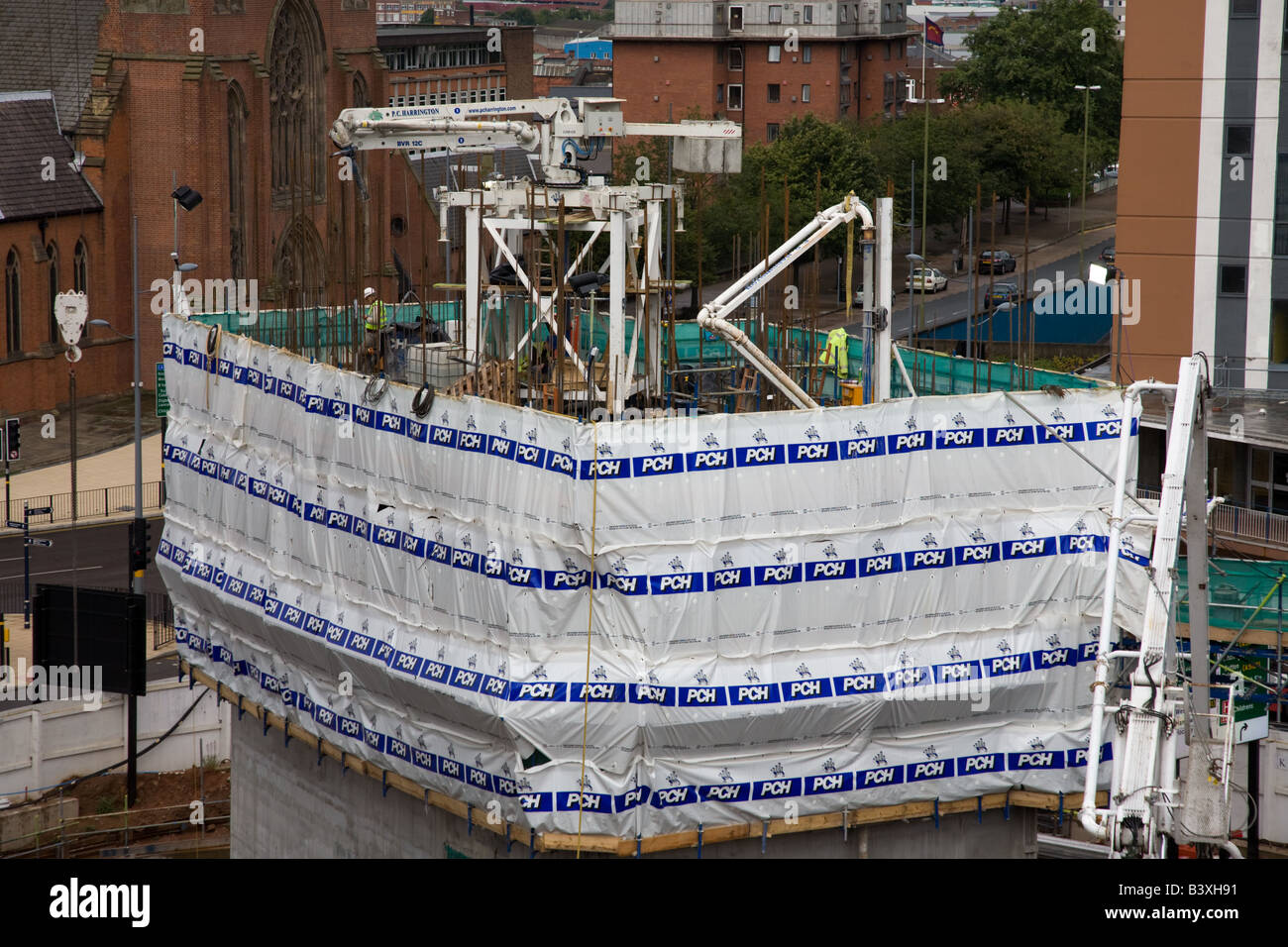 Contruction Snowhill Phase 3 ab 15. ist die Website in langsam nach unten durch die Kreditklemme Stockfoto