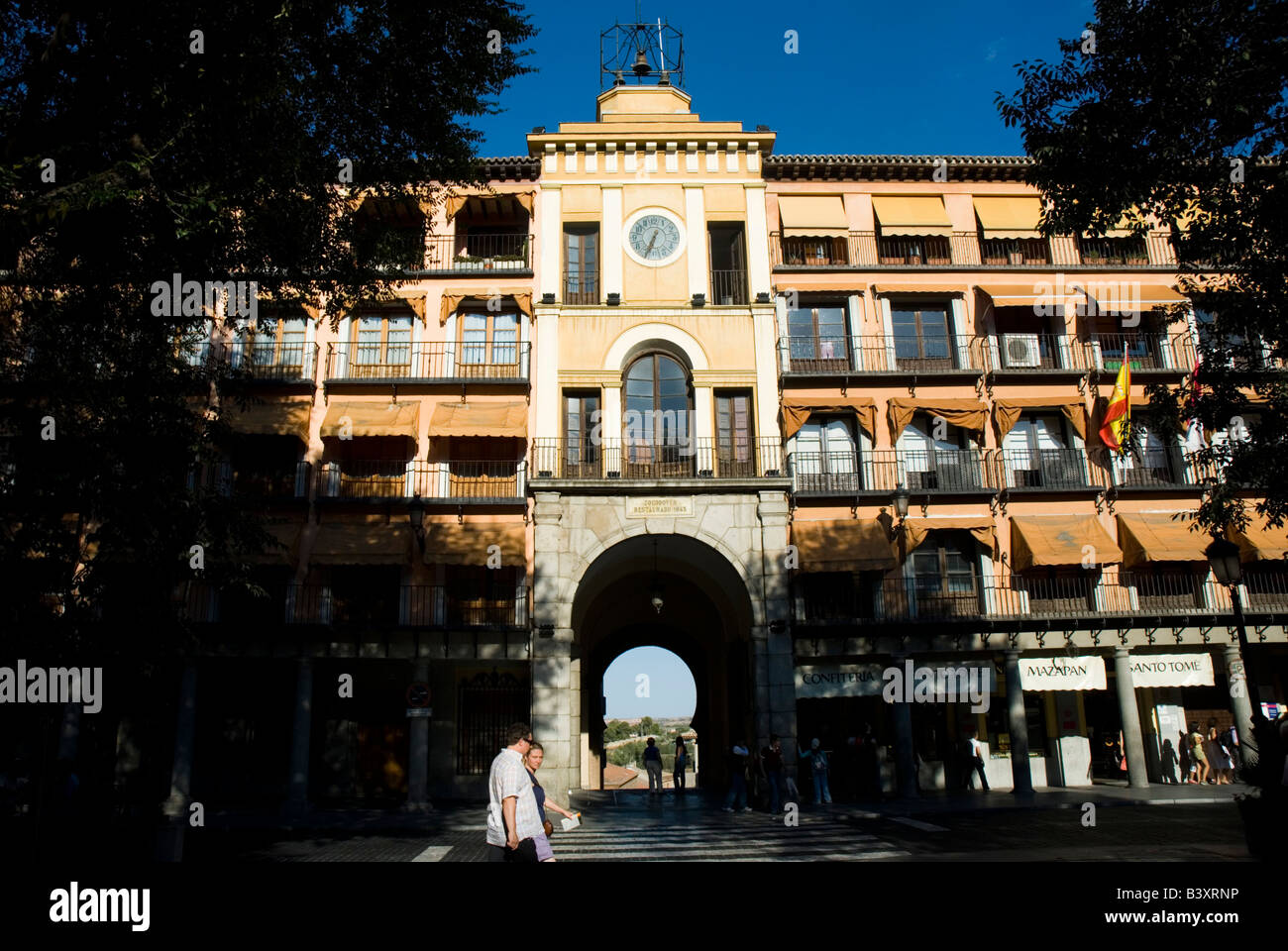 Zocodover Square und De La Sangre Arch TOLEDO Kastilien La Mancha Region Spanien Stockfoto