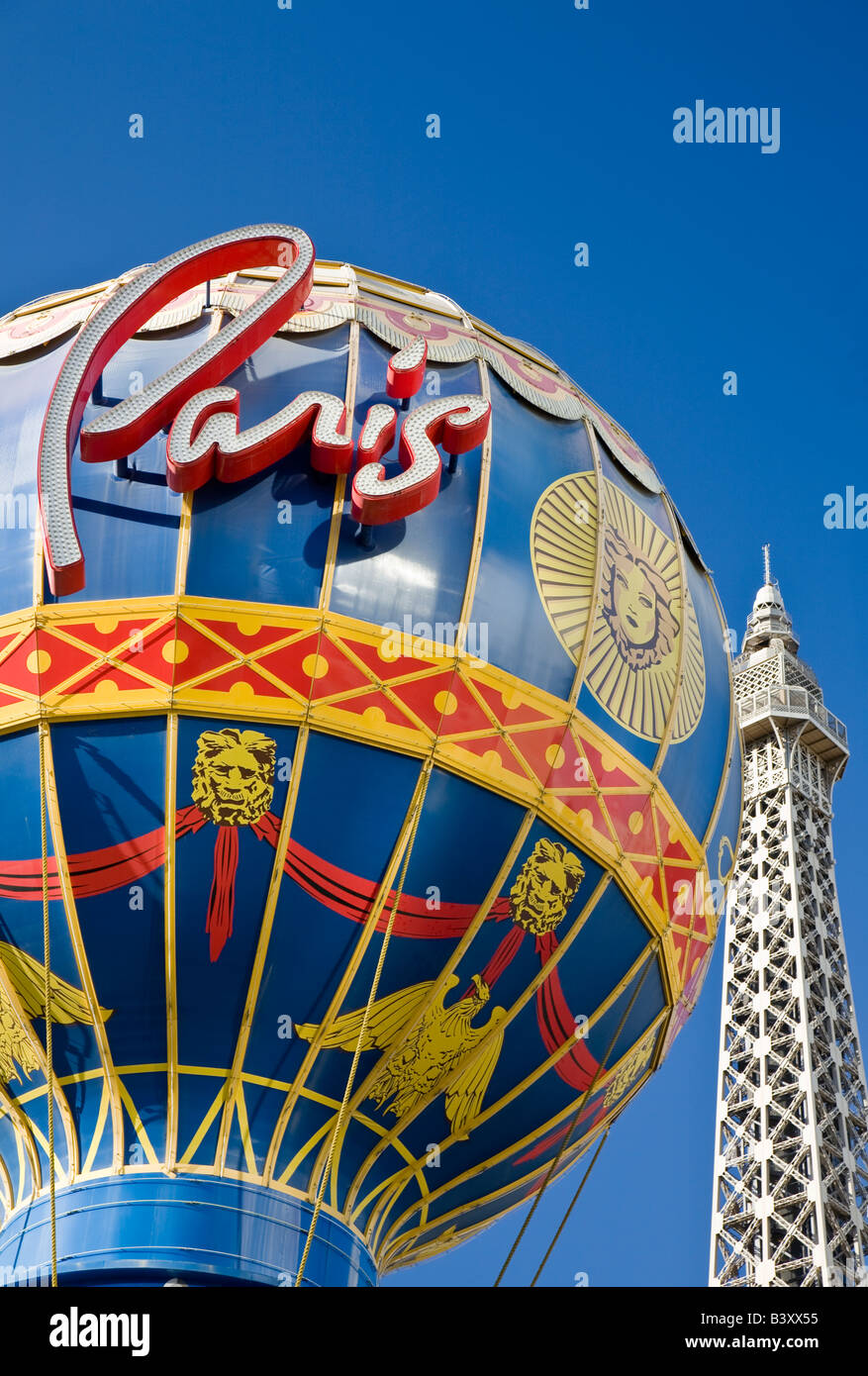Das Paris Hotel and Casino Las Vegas Stockfoto