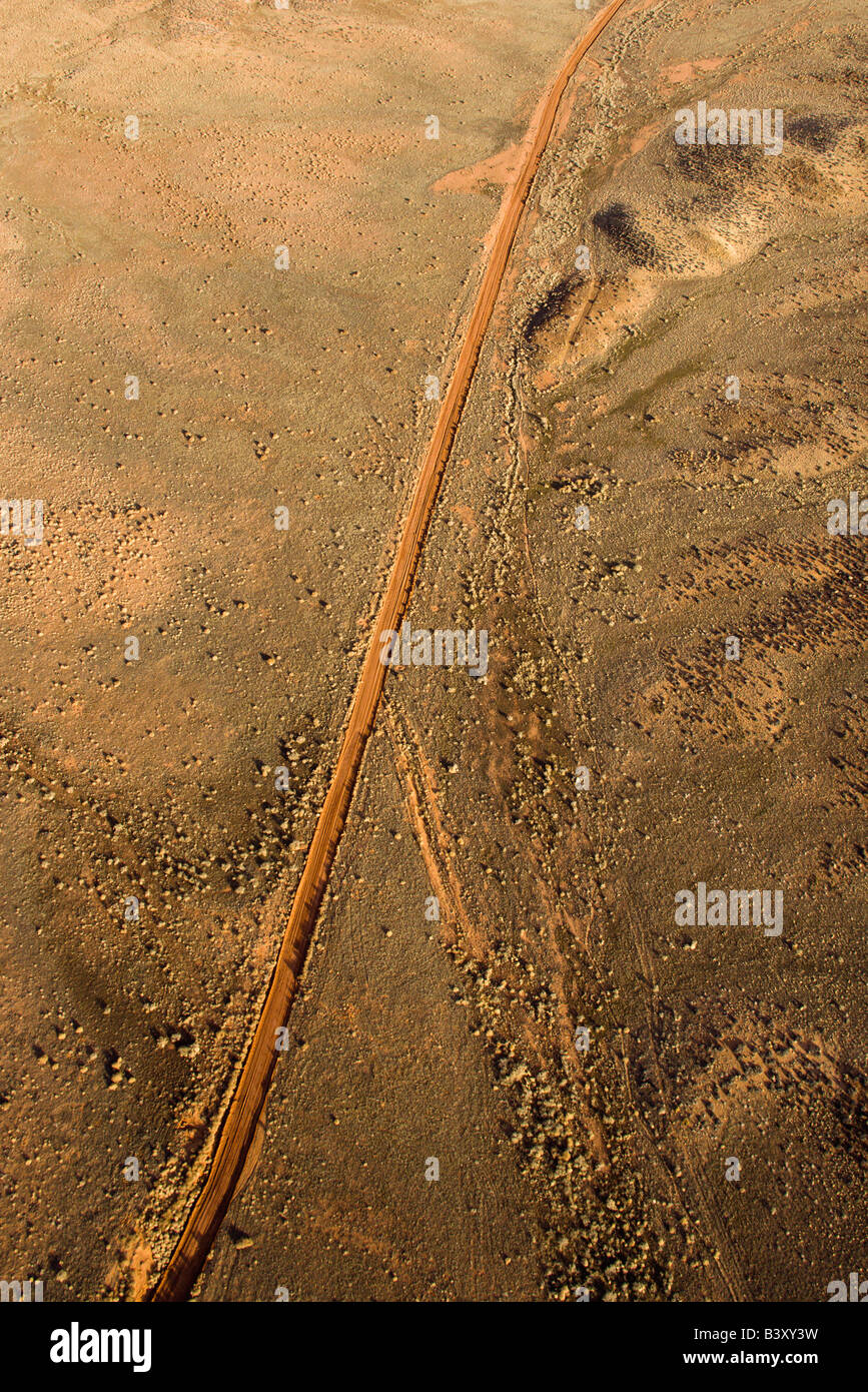 Aerial Landschaft des ländlichen Feldweg in Utah Vereinigte Staaten von Amerika Stockfoto